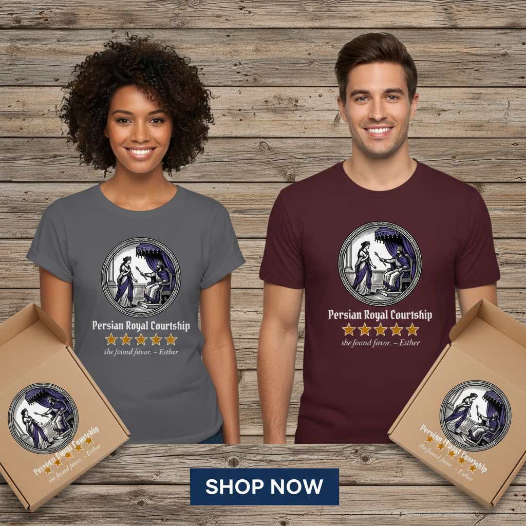 Persian Royal Courtship T-Shirt_dual_model_life