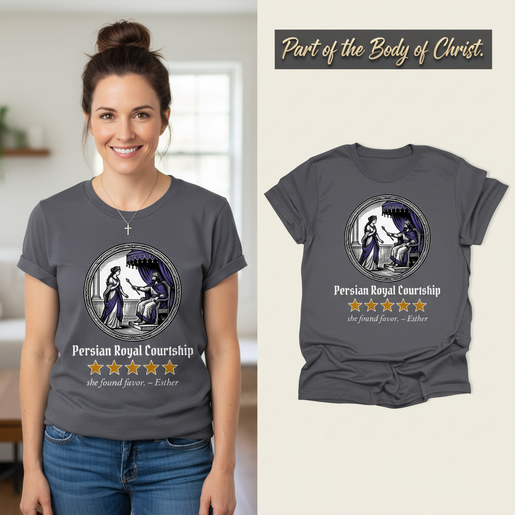 Persian Royal Courtship T-Shirt_model_flat