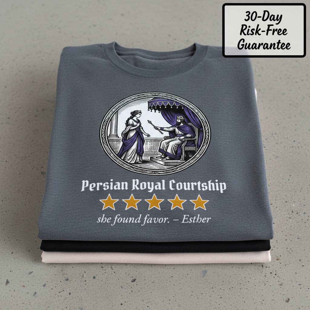 Persian Royal Courtship T-Shirt_stacked_flatlay