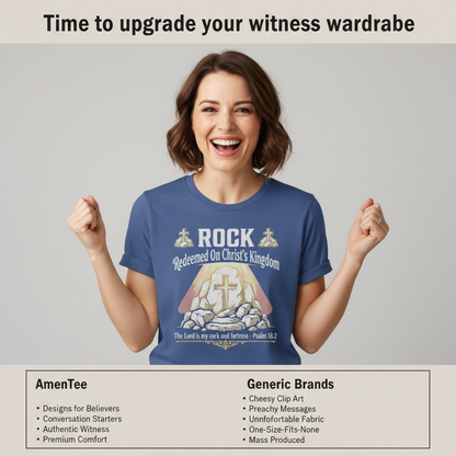 Christ the Rock Fortress T-Shirt_product_table