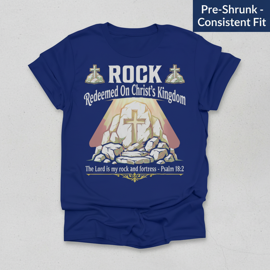 Christ the Rock Fortress T-Shirt_clean