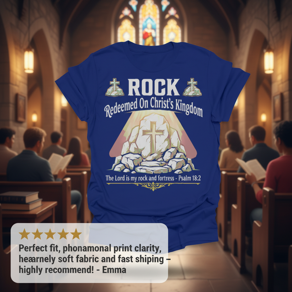Christ the Rock Fortress T-Shirt_review_5star