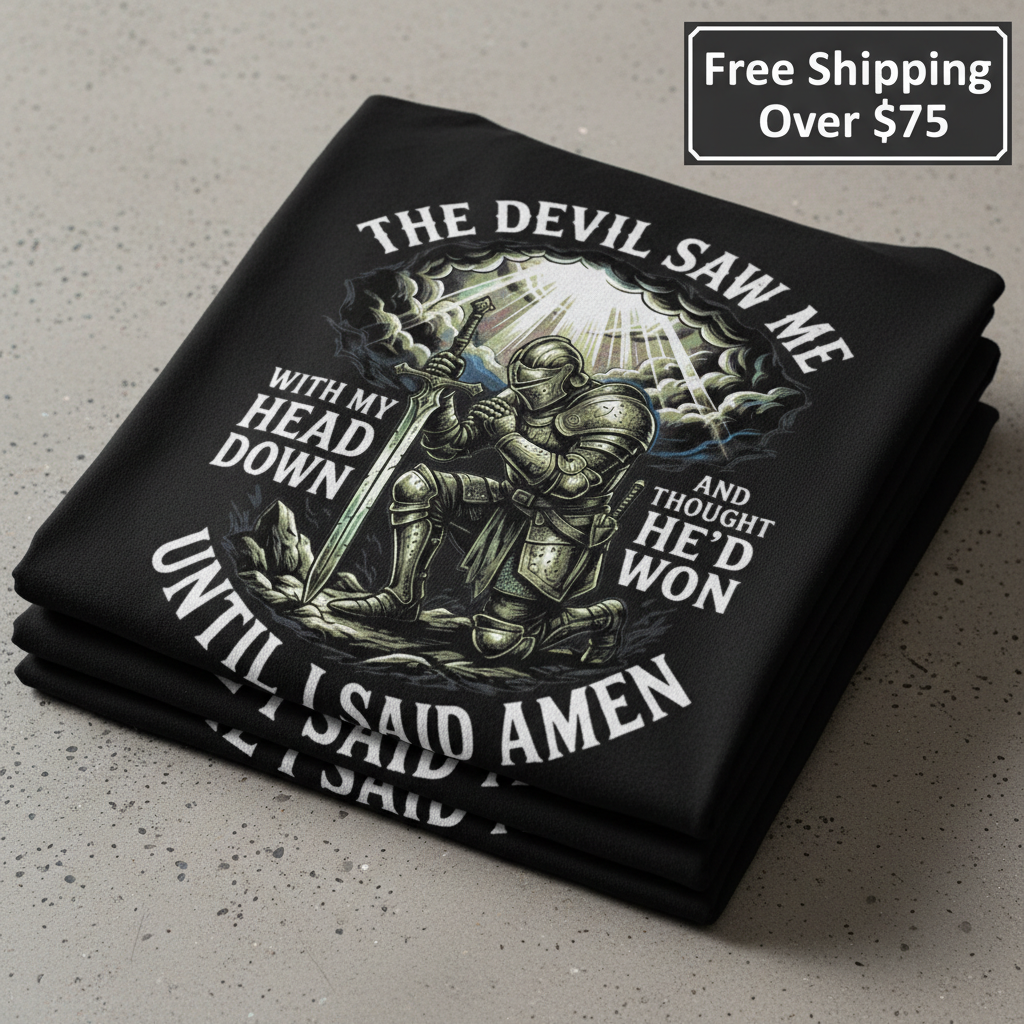 Until I Said Amen T-Shirt_stacked_flatlay