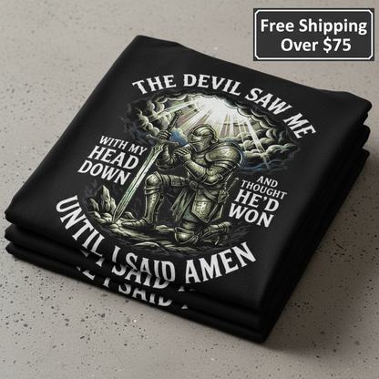 Until I Said Amen T-Shirt_stacked_flatlay