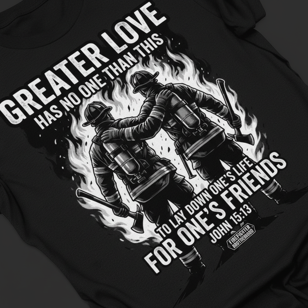 Greater Love Firefighter T-Shirt_extreme_za