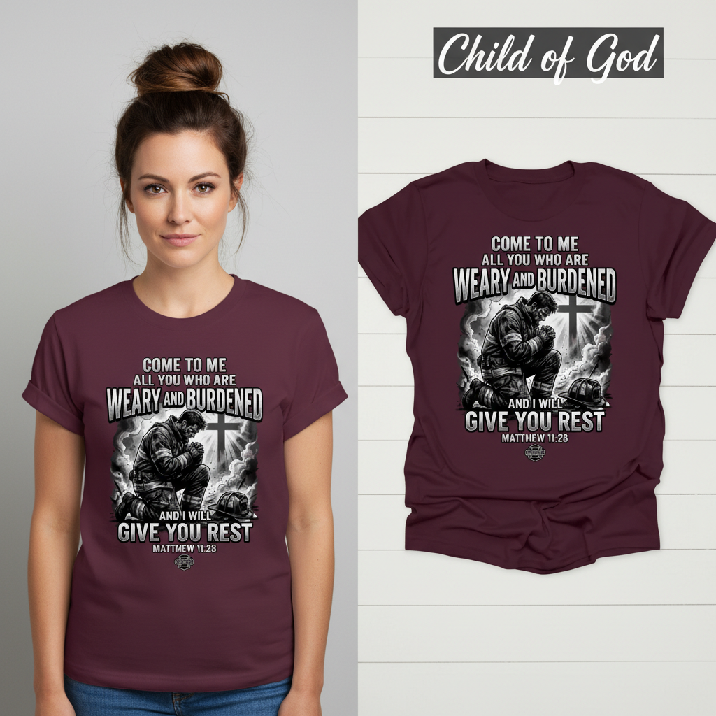 Give You Rest Firefighter T-Shirt_model_flat