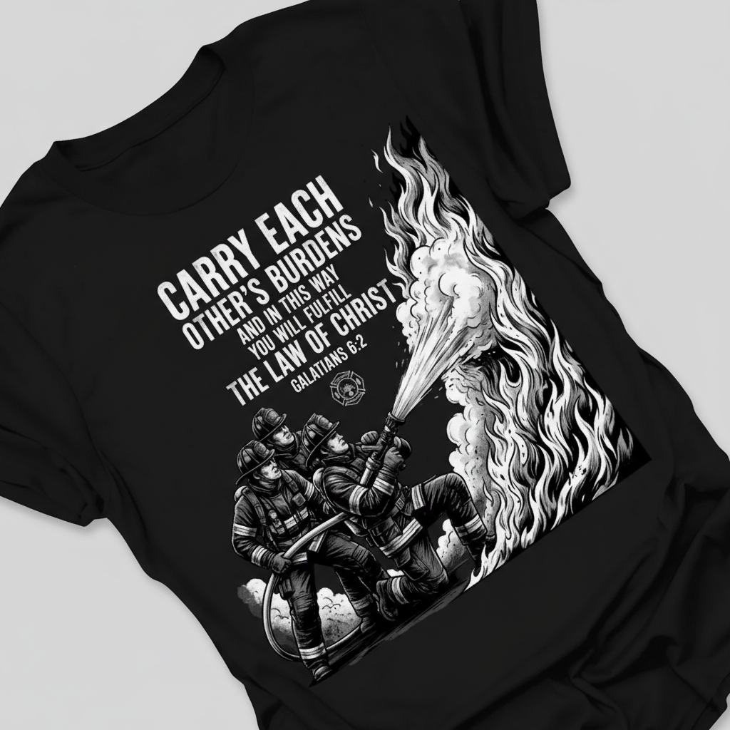 Law of Christ Firefighter T-Shirt_extreme_za