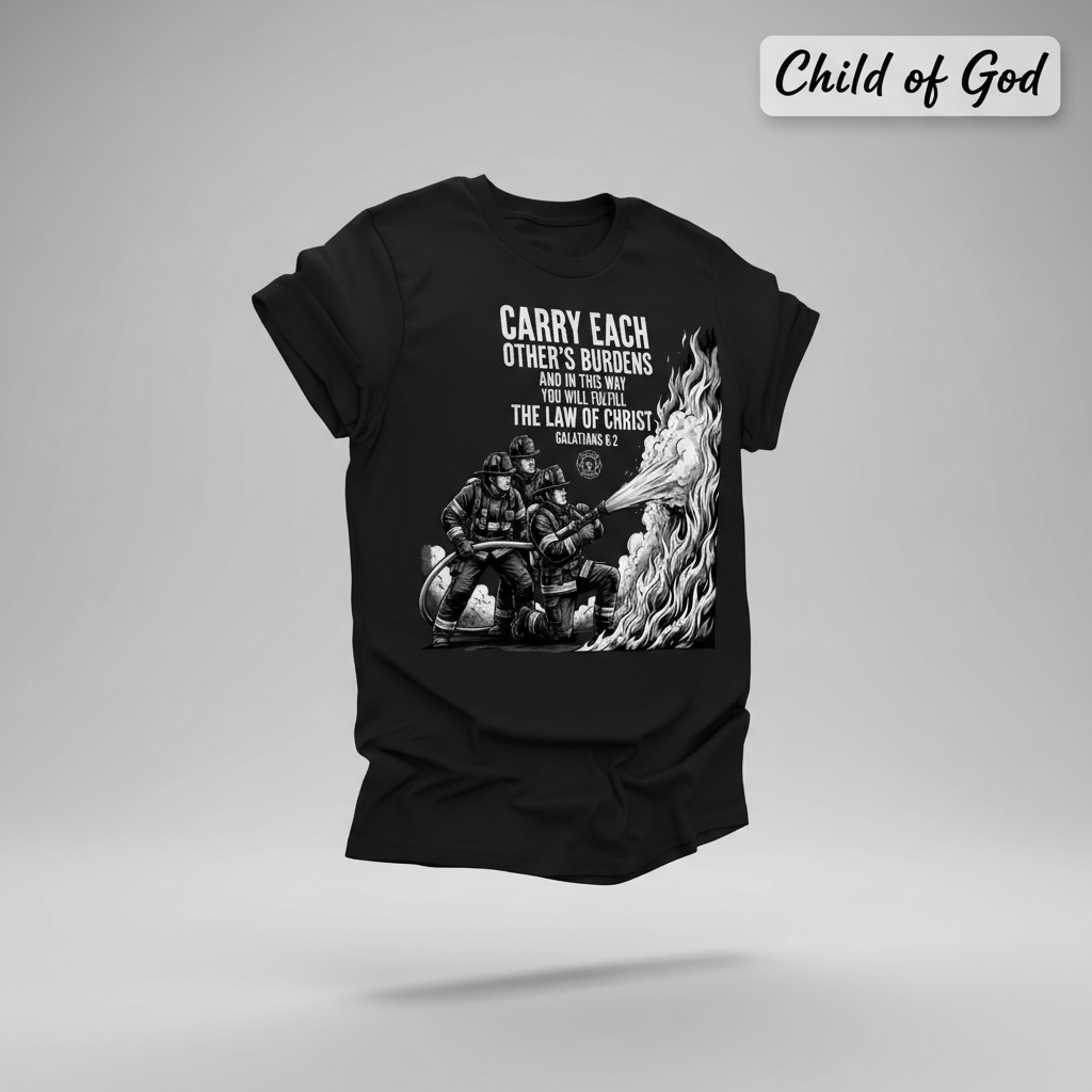 Law of Christ Firefighter T-Shirt_3d_float