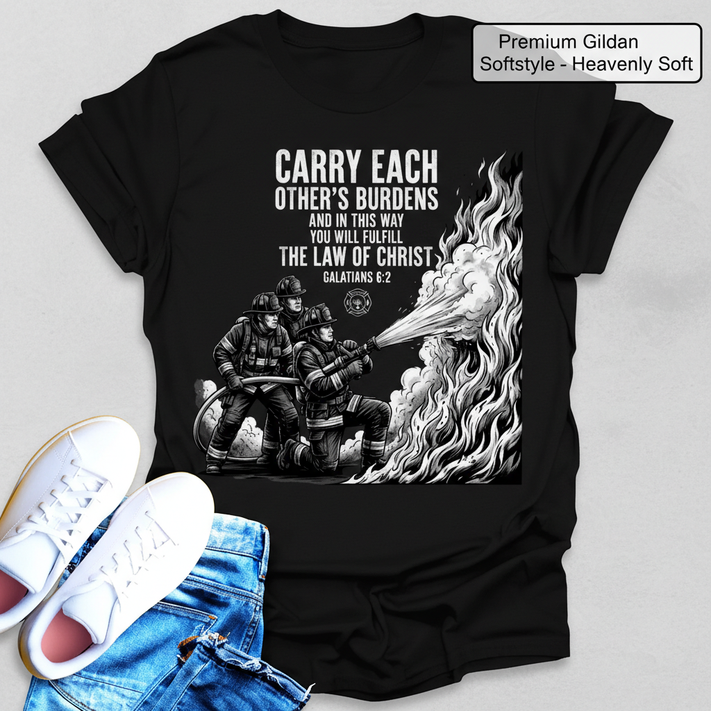 Law of Christ Firefighter T-Shirt_clean
