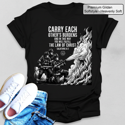 Law of Christ Firefighter T-Shirt_clean