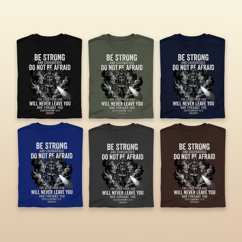 Fearless Firefighter Faith T-Shirt_6color_grid