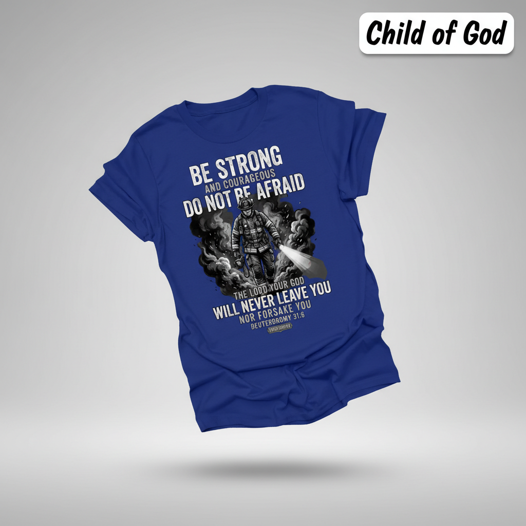 Fearless Firefighter Faith T-Shirt_3d_float