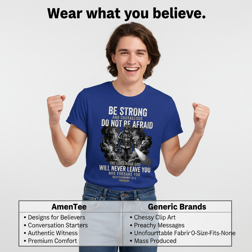 Fearless Firefighter Faith T-Shirt_product_table