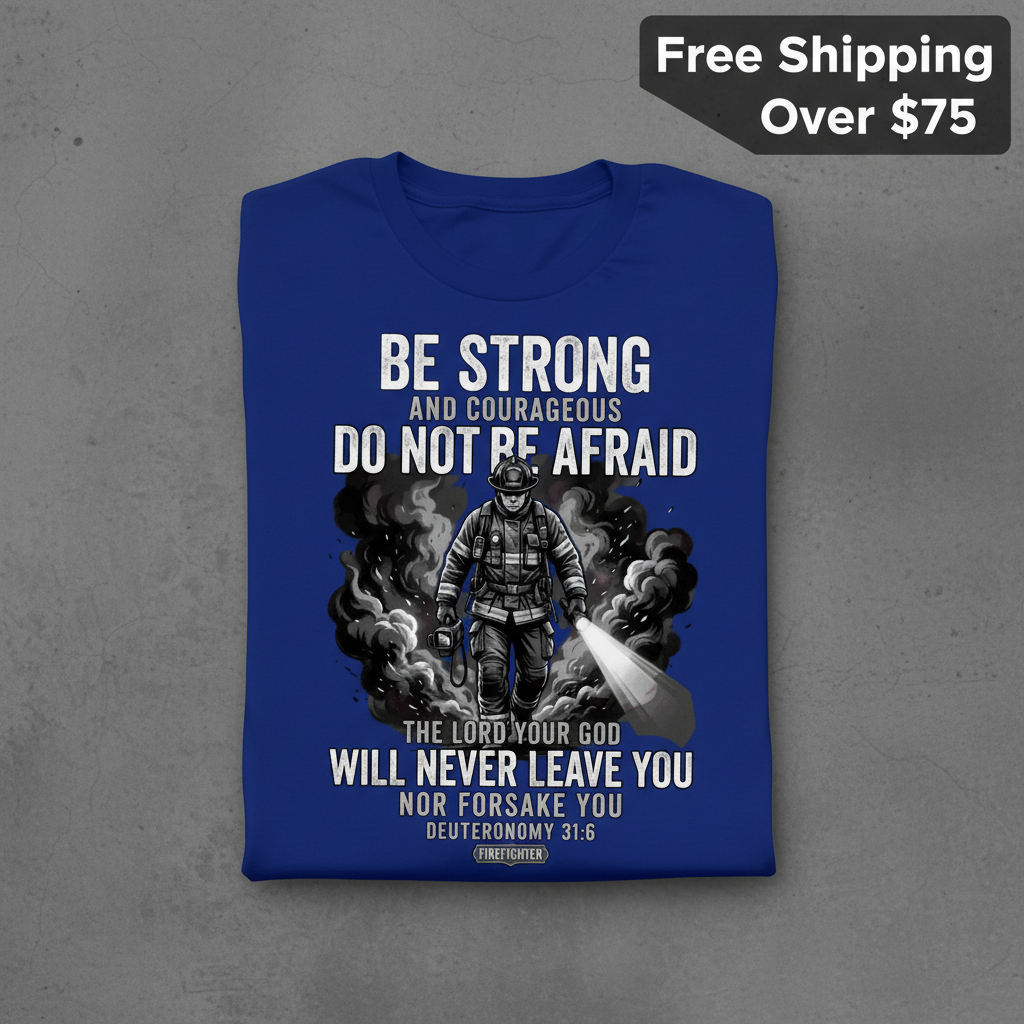 Fearless Firefighter Faith T-Shirt_fold_tilt