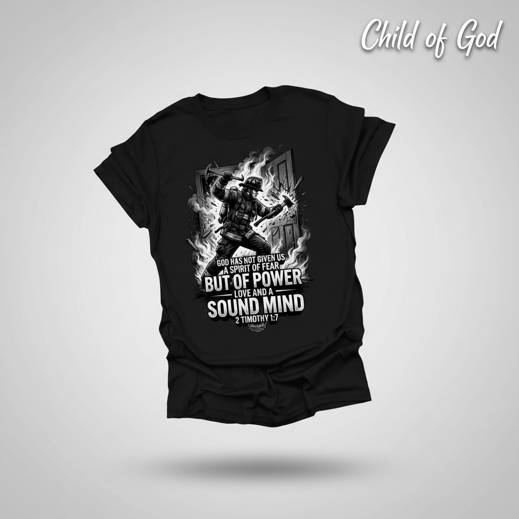Fearless Firefighter Faith T-Shirt_3d_float