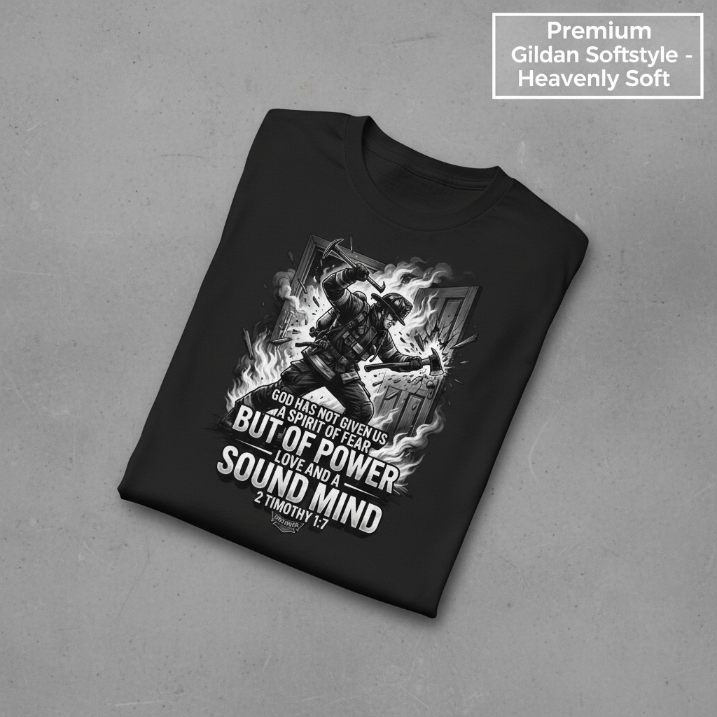 Fearless Firefighter Faith T-Shirt_fold_tilt