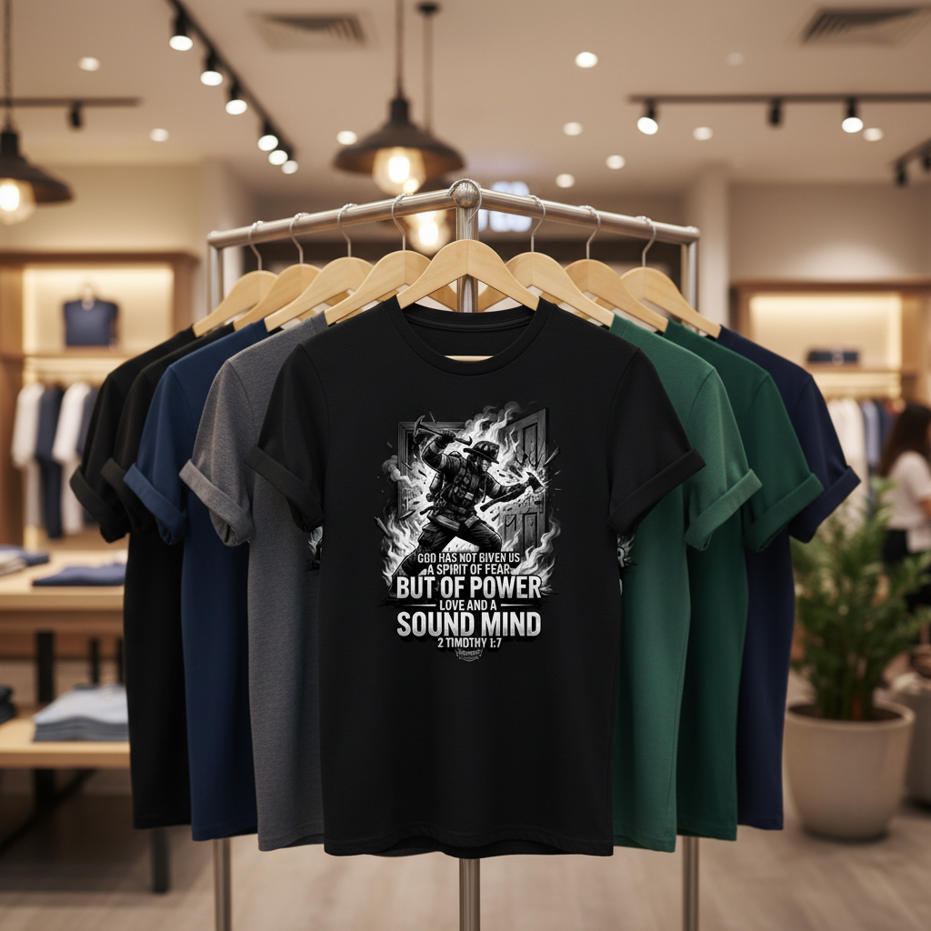 Fearless Firefighter Faith T-Shirt_boutique_rack
