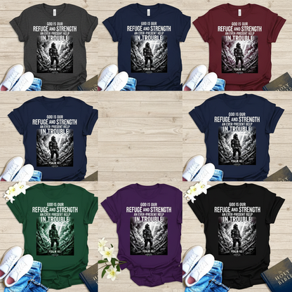 Firefighter Psalm 46:1 T-Shirt_6color_grid