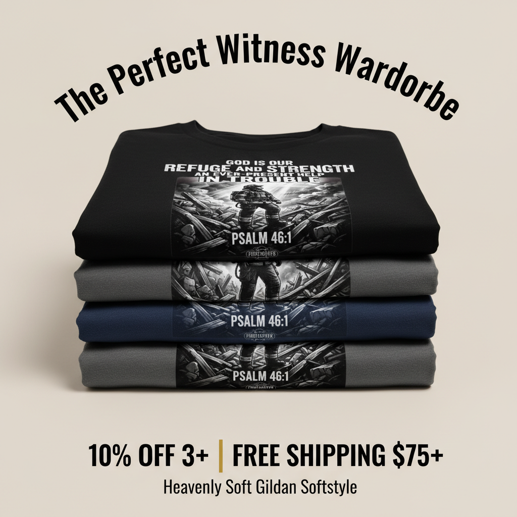 Firefighter Psalm 46:1 T-Shirt_stacked_promotion