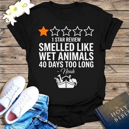 Noah's 1-Star Ark Review T-Shirt_dual_model_life