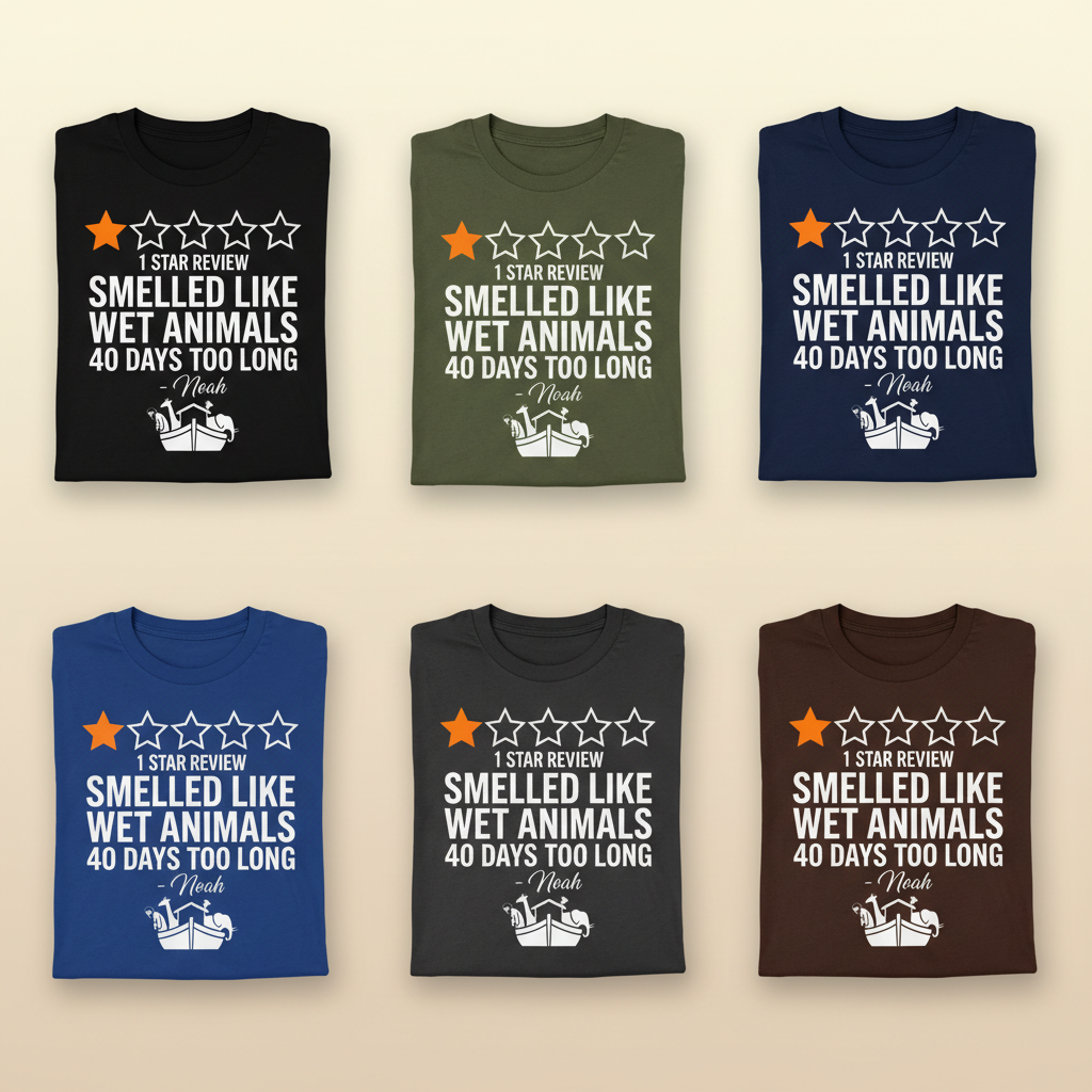 Noah's 1-Star Ark Review T-Shirt_6color_grid