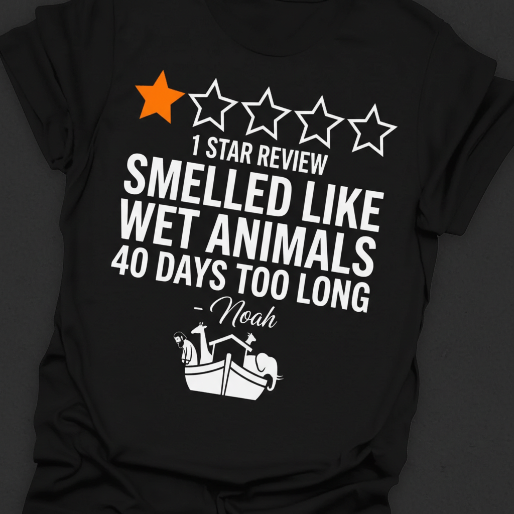 Noah's 1-Star Ark Review T-Shirt_extreme_za