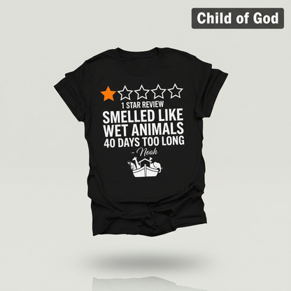 Noah's 1-Star Ark Review T-Shirt_3d_float