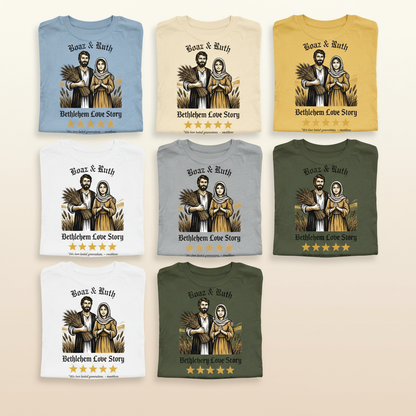 Boaz & Ruth Bethlehem Love Story T-Shirt_6color_grid