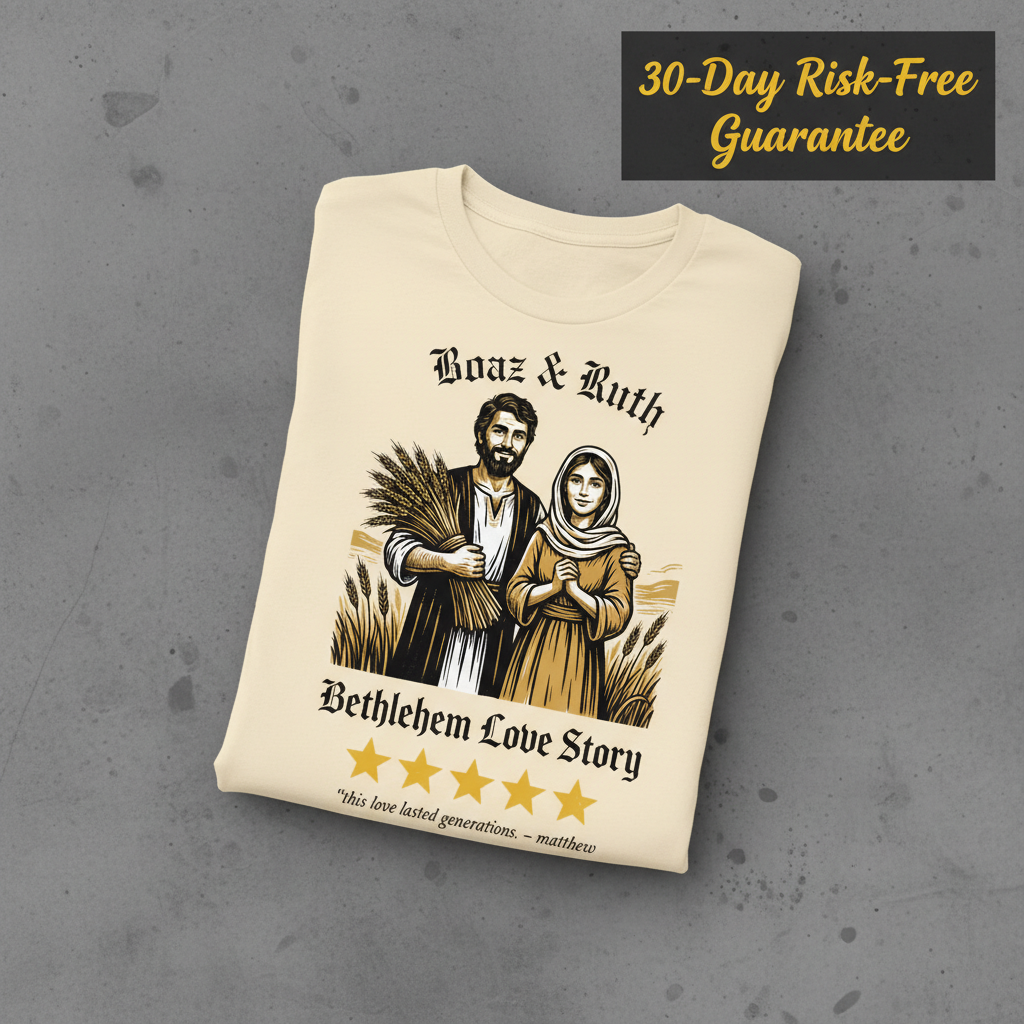 Boaz & Ruth Bethlehem Love Story T-Shirt_fold_tilt