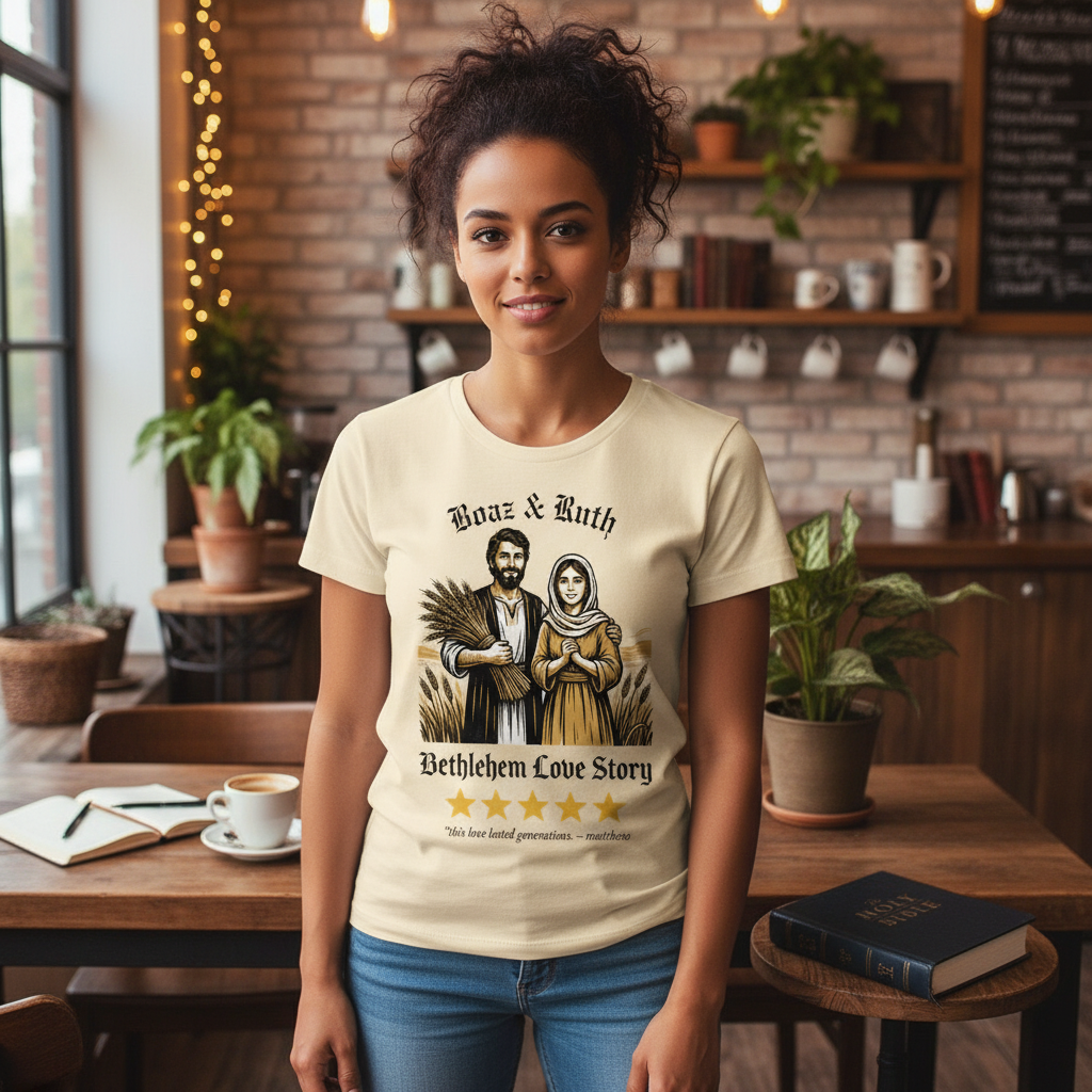 Boaz & Ruth Bethlehem Love Story T-Shirt_dual_model_life