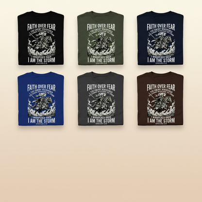 Faith Over Fear Warrior T-Shirt_6color_grid