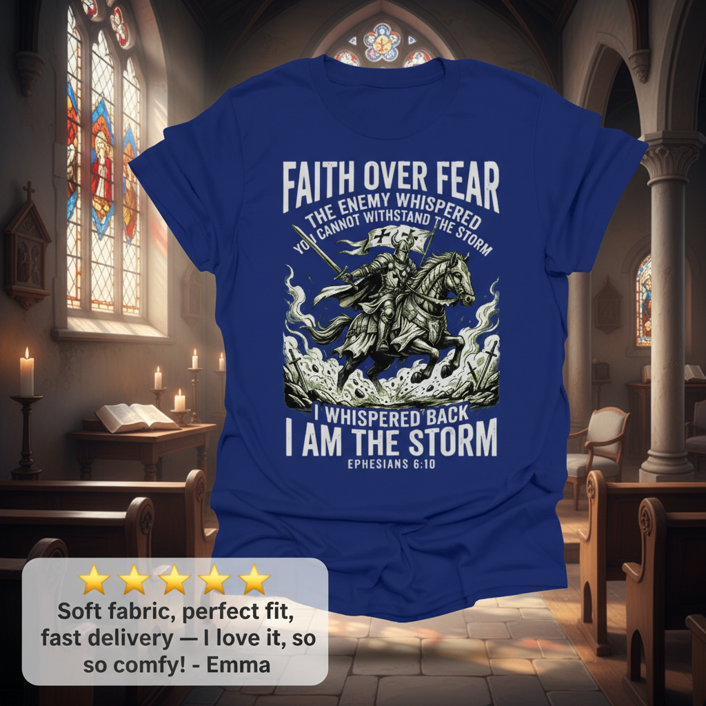 Faith Over Fear Warrior T-Shirt_review_5star