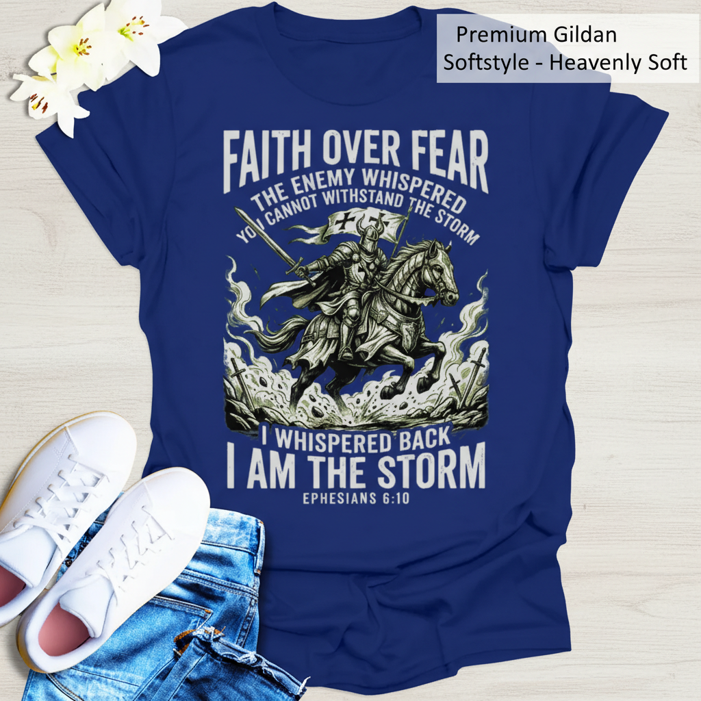 Faith Over Fear Warrior T-Shirt_clean