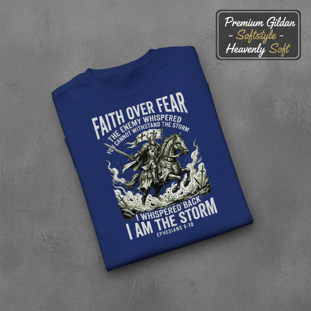 Faith Over Fear Warrior T-Shirt_fold_tilt