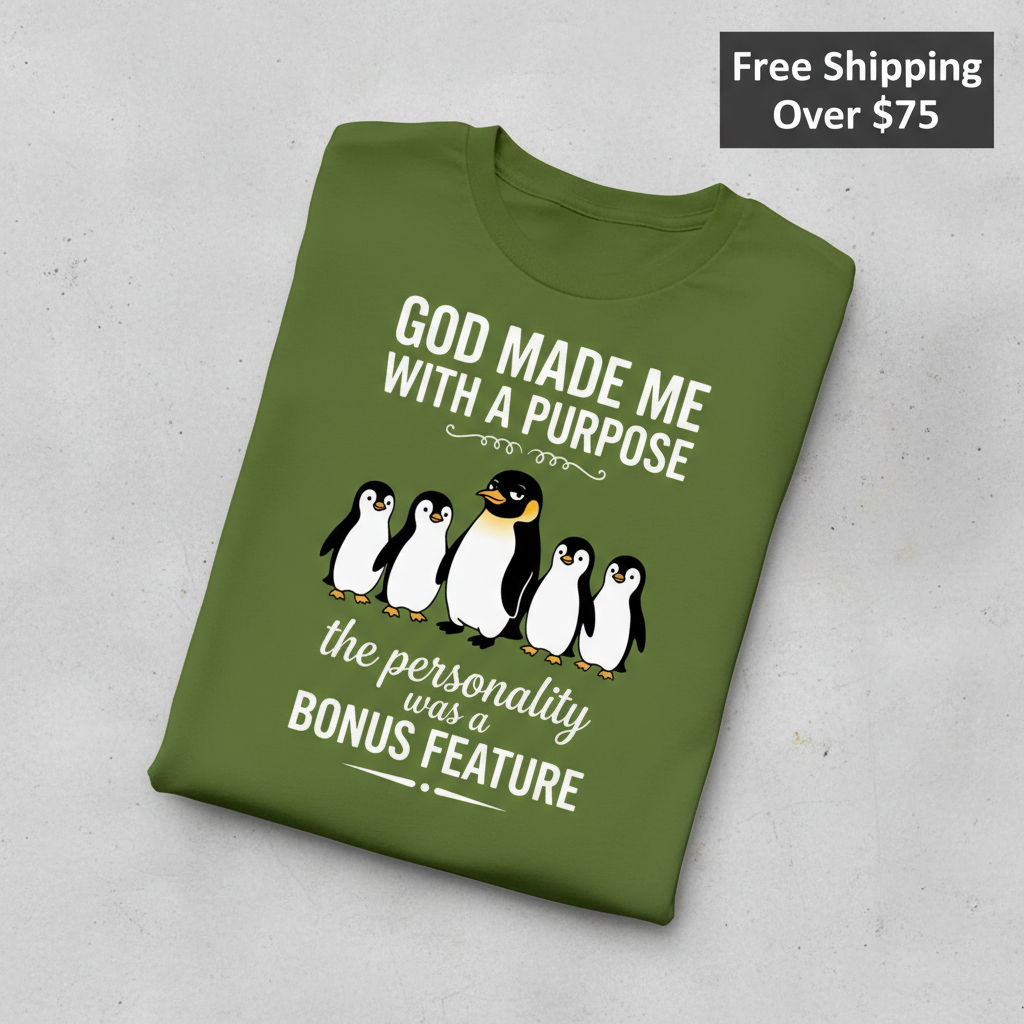 Purpose & Personality Penguin T-Shirt_fold_tilt