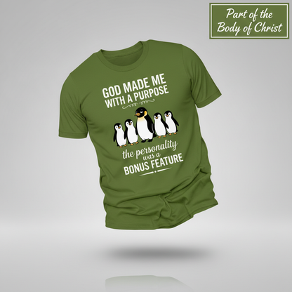 Purpose & Personality Penguin T-Shirt_3d_float
