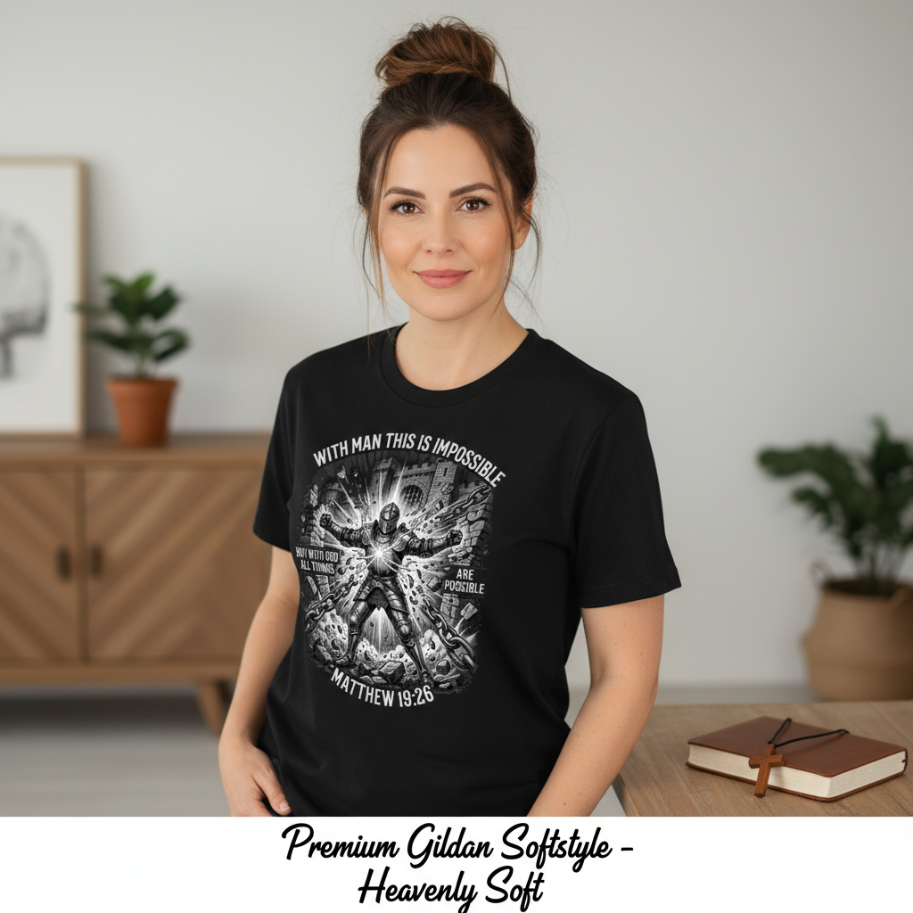 With God All Things Are Possible T-Shirt__space