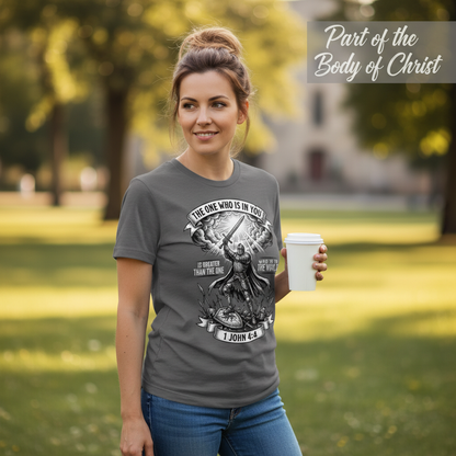Greater Is He Warrior Scripture T-Shirt__lifestyle