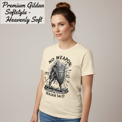 No Weapon Shall Prevail T-Shirt__benefit