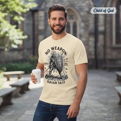 No Weapon Shall Prevail T-Shirt__lifestyle