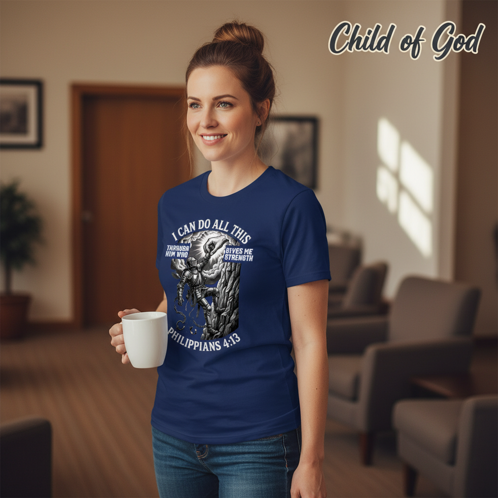 Philippians 4:13 Warrior Strength T-Shirt__lifestyle
