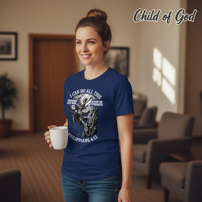Philippians 4:13 Warrior Strength T-Shirt__lifestyle