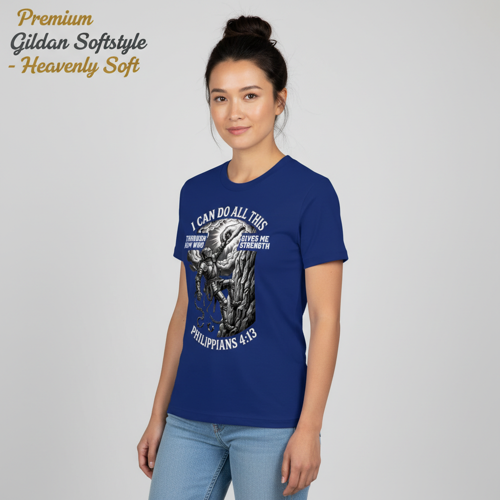 Philippians 4:13 Warrior Strength T-Shirt__benefit