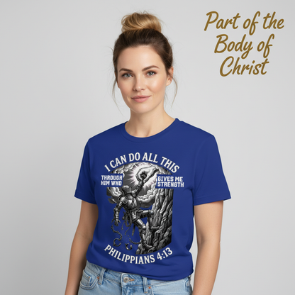 Philippians 4:13 Warrior Strength T-Shirt__hero