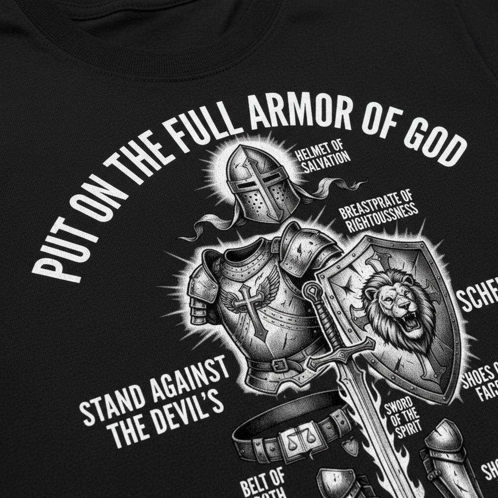 Full Armor of God Warrior T-Shirt__detail
