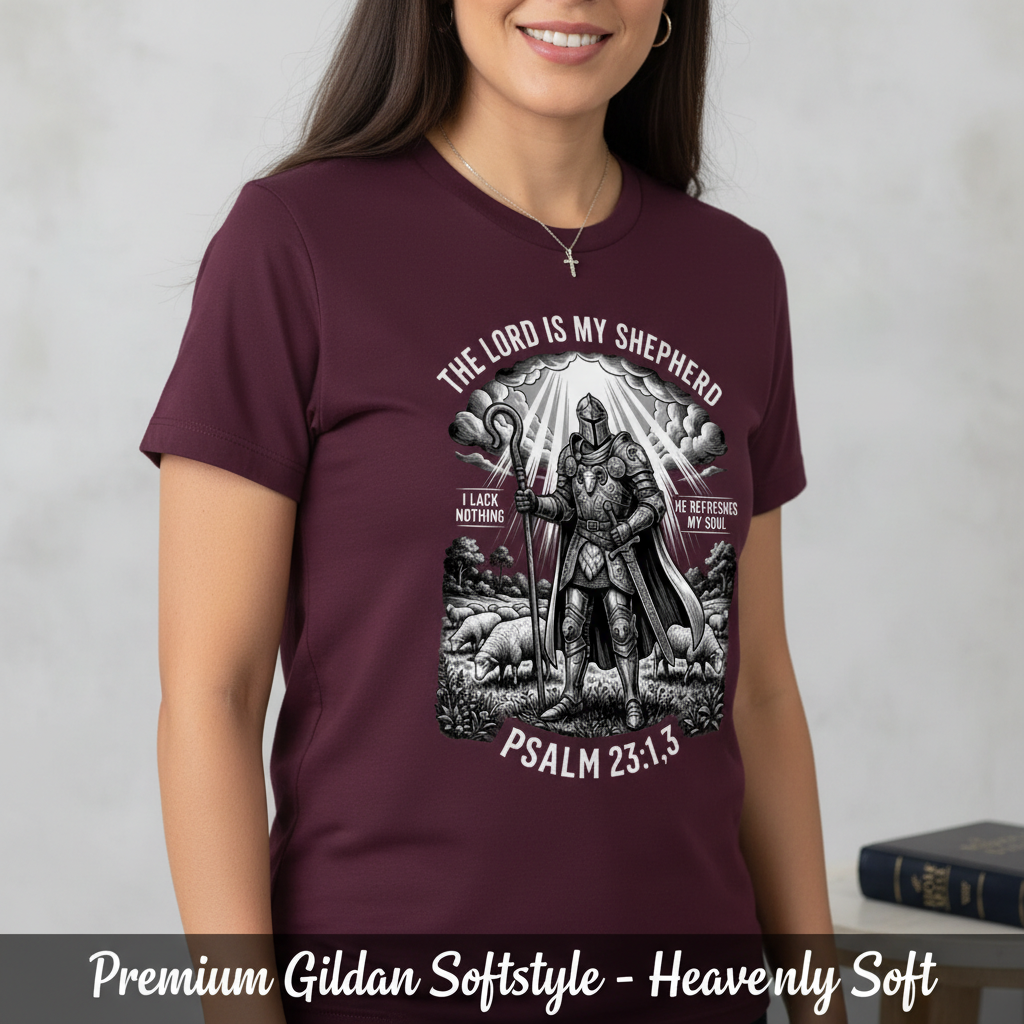 The Lord Is My Shepherd Warrior T-Shirt__space