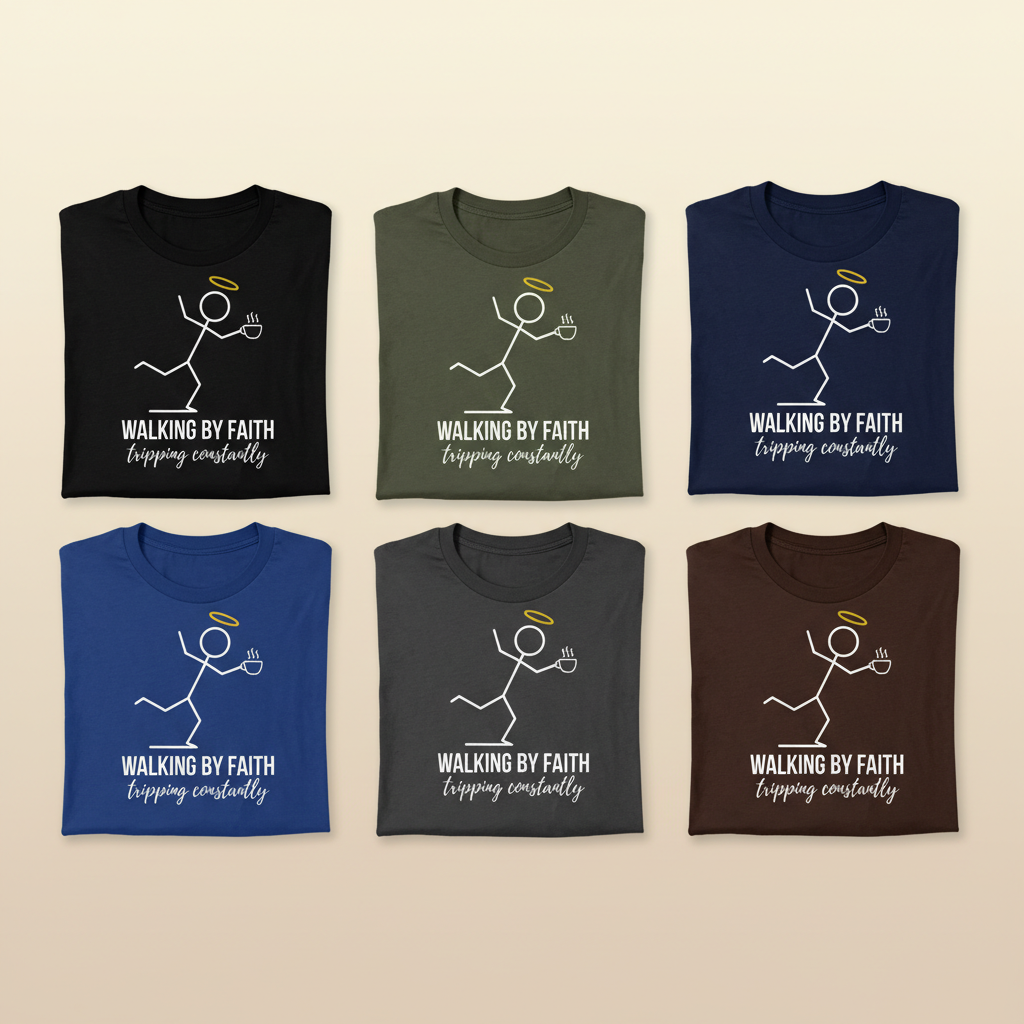 Walking by Faith T-Shirt_6color_grid