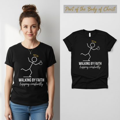 Walking by Faith T-Shirt_model_flat