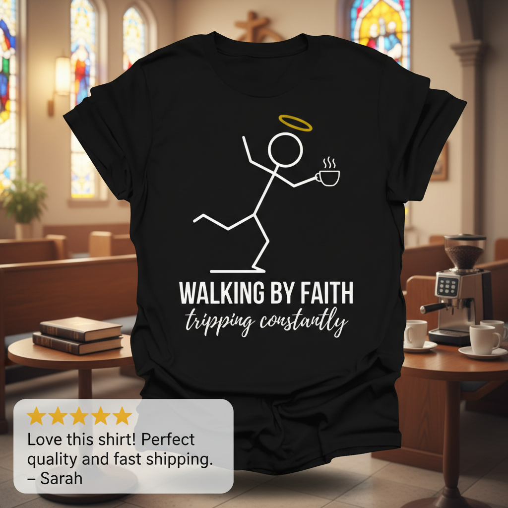 Walking by Faith T-Shirt_review_5star