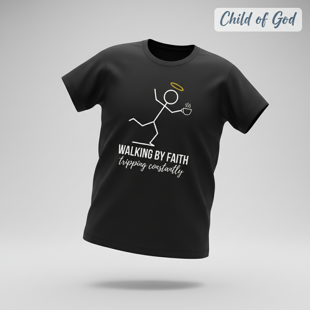 Walking by Faith T-Shirt_3d_float